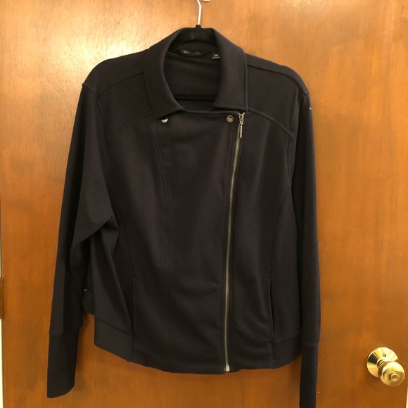 H for Halston Jackets & Blazers - H by Halston knit moto jacket